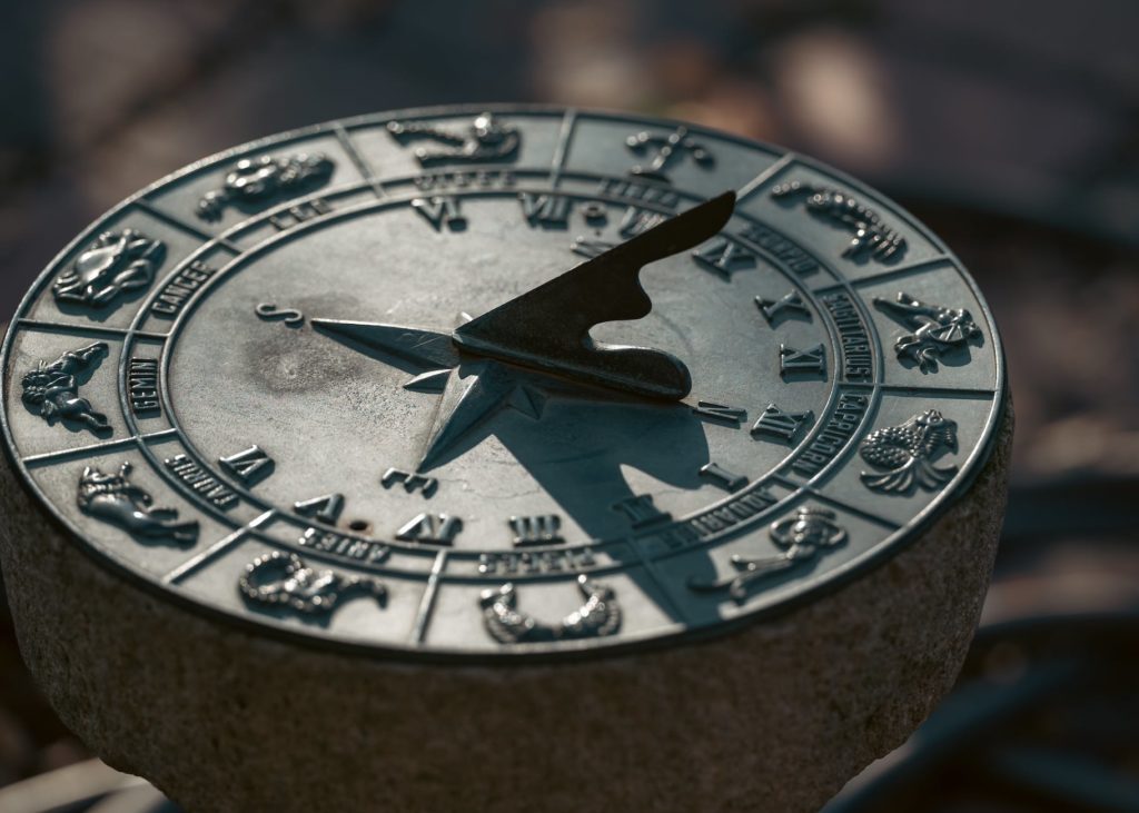 close up of a sundial